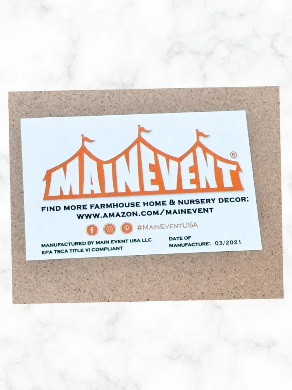 MAINEVENT Farmhouse Wood Sign 